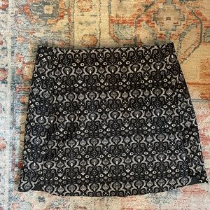Lush Black Patterned Skirt (Never worn)
